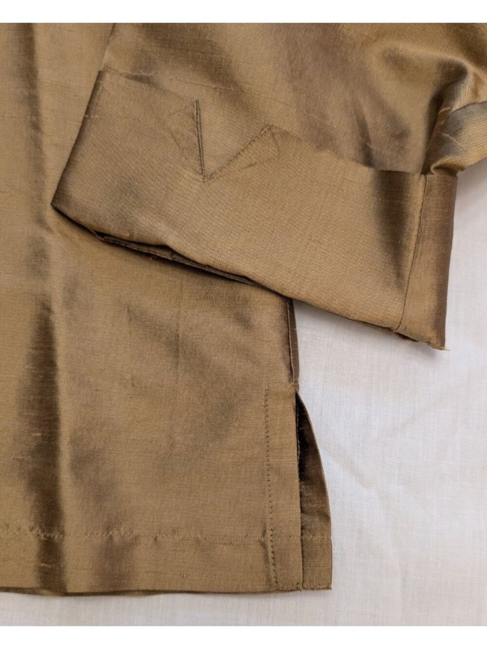 Bozaglo 100% Silk 2-Piece Set Shirt Pants Womens Size L/XL - Picture 12 of 14